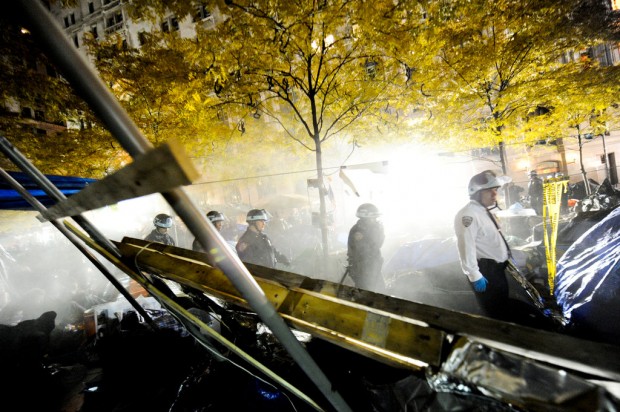 nypd clear zuccotti
