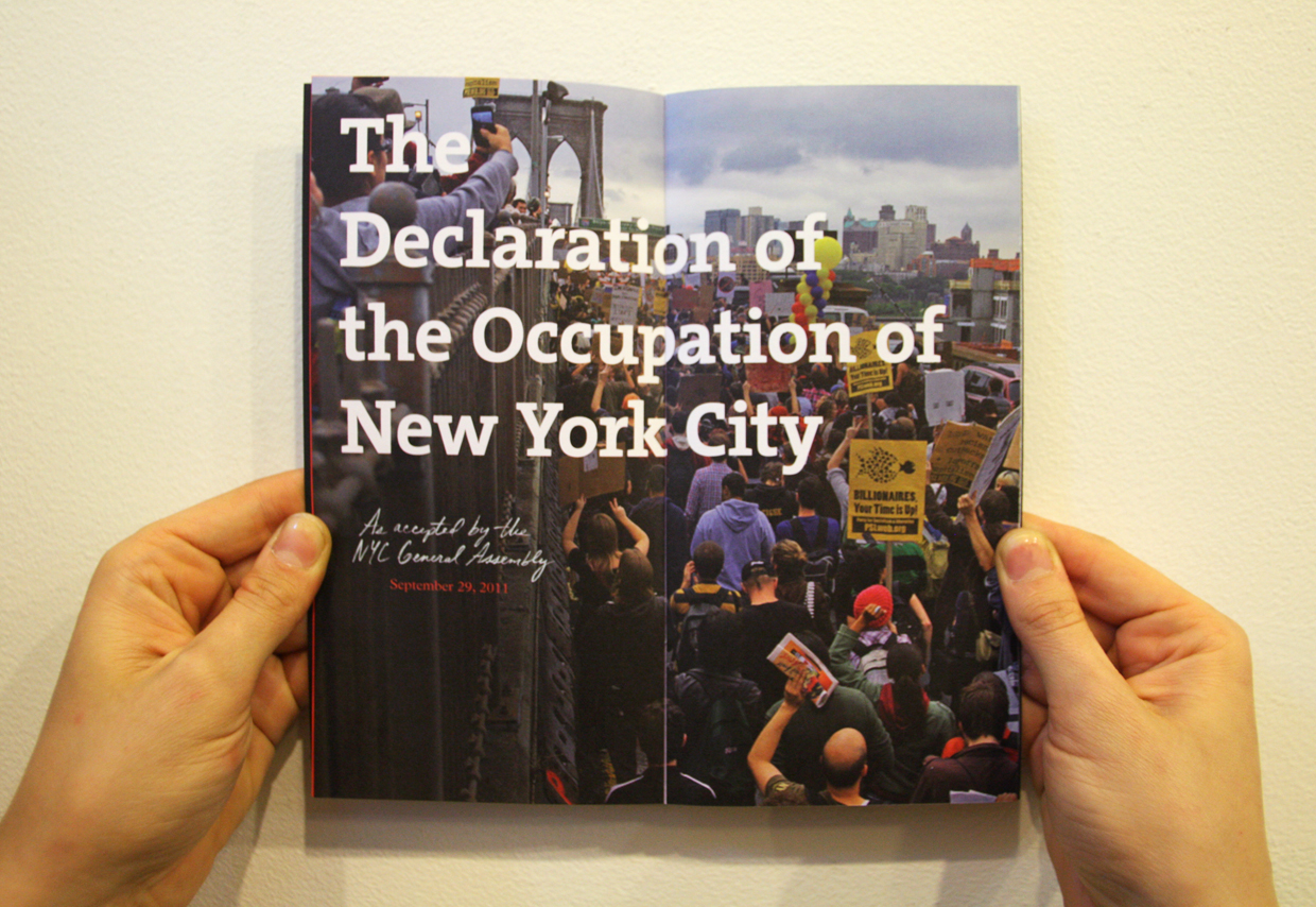 declaration of the occupation of new york city